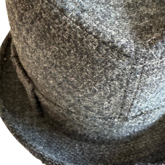 Vintage Van Cort Wool Trilby Cap Fedora Hat Subtle Plaid Streetwear Classic - Picture 9 of 13